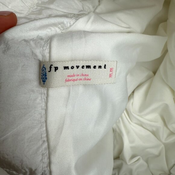 Free People Optic White The Way Home Running Shorts w/Liner Size M Nylon Blend - Picture 6 of 9